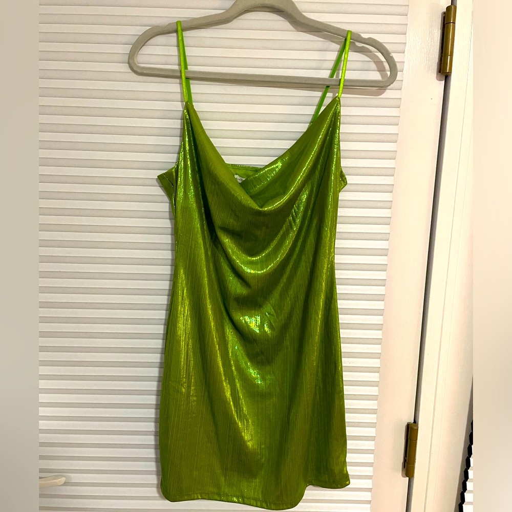 Sincerely Jules Metallic Green Party Dress